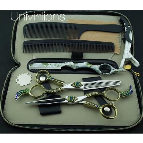 Univinlions 6" master japanese hairdressing scissors japan hair scissors thinning shears best hair cut barber salon coiffure