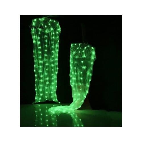 Adult Belly Dance Accessories Luminous Light up LED Fans Shiny Women Bellydance LED white light Belly Dance Fan Accessories