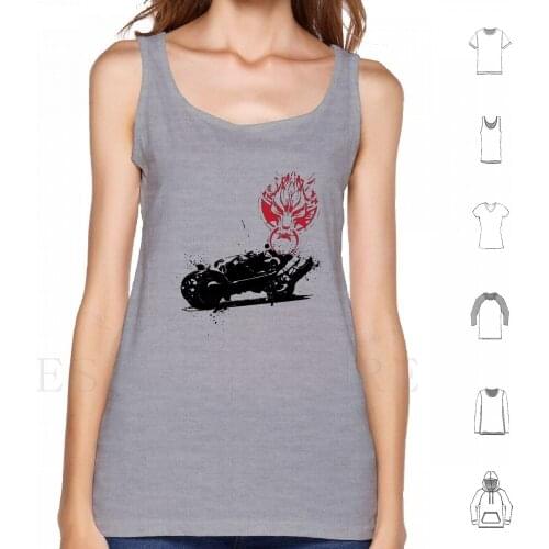 The Bike Tank Tops Vest Cotton Final Fantasy Seven 7 Vii Remake Cloud Strife Fenrir Bike Motorbike Tifa Aerith Barret
