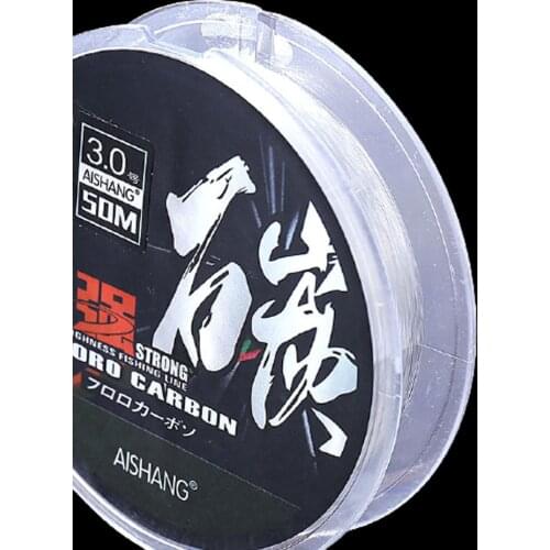 WALK FISH 50M Fluorocarbon Fishing Line Multifilament Sinking line Super Strong Carbon Fiber Leader Line Pesca Fishing Tackle