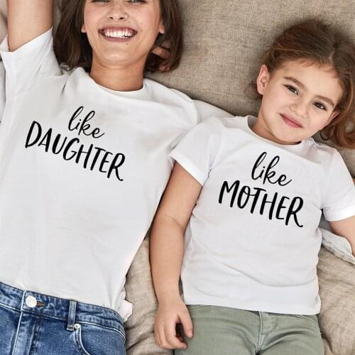 Like Mother Like Daughter Funny Mom and Daughter Shirtt Mommy and Me Outfits Sassy Shirt for Girls Matching Family Look