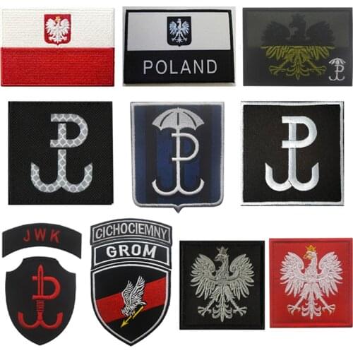 Poland Special Force Badge Military Fabric Embroidered Patch Tactical POLICE SWAT TEAM for Jackets,Backpacks,Vest,Patches