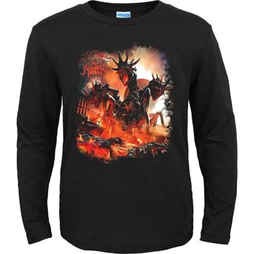 12 designs Cerberus Thy Art Is Murder Rock Brand men women full long sleeves shirt heavy black Metal Punk Gothic style fitness