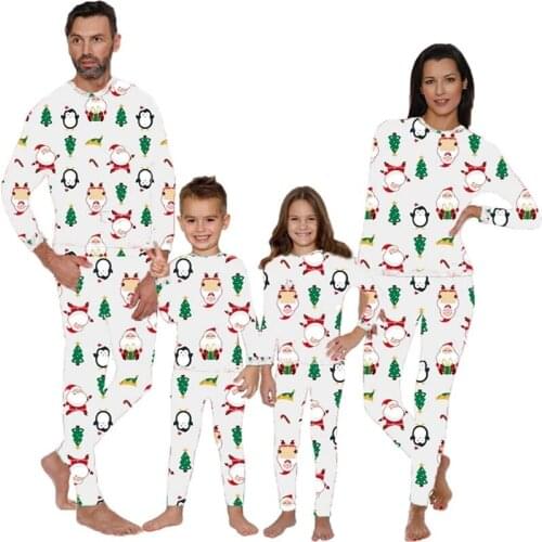 2021Christmas Family clothing suits Christmas pajamas new full-body cartoon Christmas decoration adult kids suits baby jumpsuits