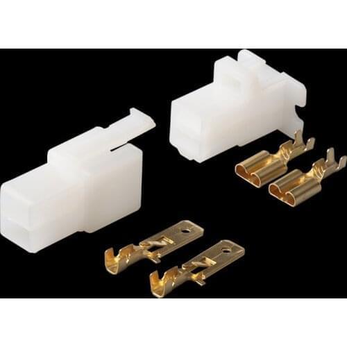 1000 Sets Auto Motorcycle 2 Pin White ABS Female Male Harness Connector Automotive Connector Household Plug 6120-3523 6110-4623