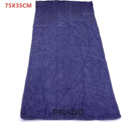 75x35 Microfiber Car logo towel Car wash clean towel For Toyota Prado car style car accessaries