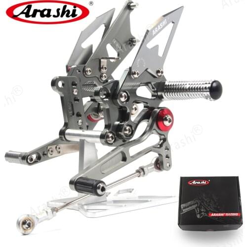 Arashi For KAWASAKI EX250J SE 2008-2012 CNC Adjustable Rider Footrest NINJA 250R EX250J 2008 2009 2010 2011 2012 Foot Pegs