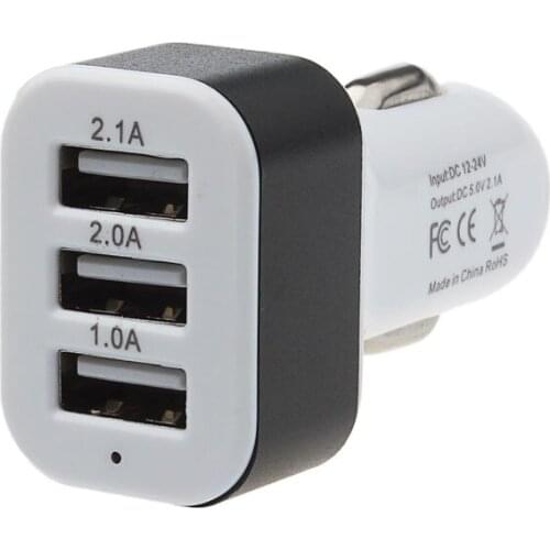 Car Universal 12V 24V To 5V 3Port USB Charger Adapter For Smartphone Connector 3 USB Mobile Phone Charger зарядное устройство