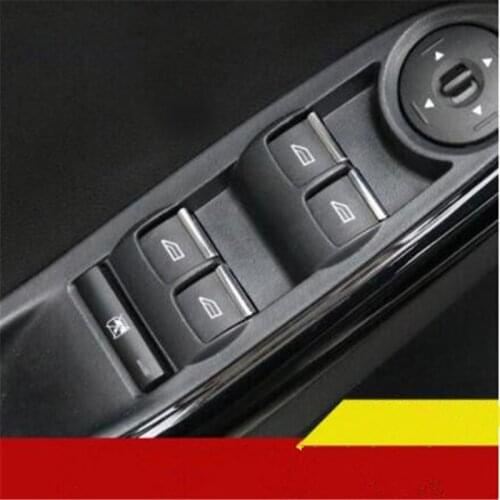Car-styling Windows lift switch button decoratio trim sticker case for Ford Focus Fiesta Ecosport KUGA S-MAX ,auto accessories