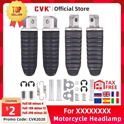 CVK 1Pair Aluminum Alloy Anti-Skid Black CNC Folding Foot Pegs Pedal Rest Front and Rear Footpegs Footrest For SUZUKI GSF400 74A