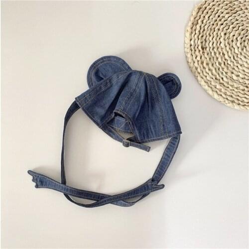 2021 new cute personality asymmetric ear shape children cowboy hat for boys and girls baby fashion melon hat 48-50cm