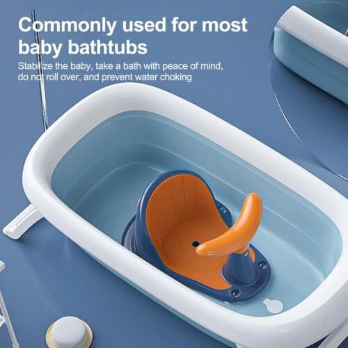 Tub Seat Baby Bathtub Pad Mat Chair Safety Security Anti Slip Baby Care Children Bathing Seat Washing Toys With 5 Suction Cups
