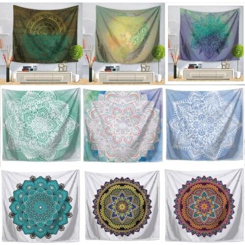 Mandala Tapestry Wall Hanging Polyester Indian Mandala Pattern Blanket Home Decoration Yoga Multifunction Mat