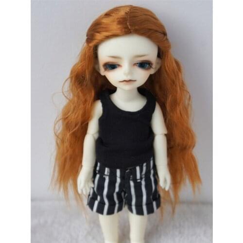JD119 7-8Inch 18-20CM 1/4 Long Princess wave Synthetic mohair BJD wigs MSD Doll accessories