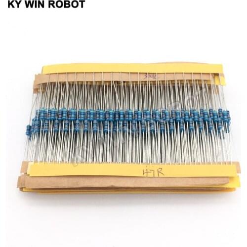 1 Pack 600Pcs 10 -1M Ohm 1/4w Resistance 1% Metal Film Resistor Resistance Assortment Kit Set 30 Kinds Each 20pcs