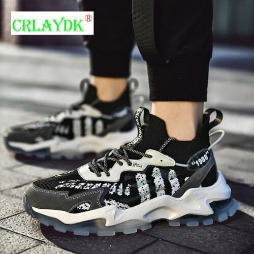 CRLAYDK Mens Running Comfortable Sports Shoes Highten Outdoor Ankle Sock Sneakers for Walking Non Slip Increased Boys Tennis