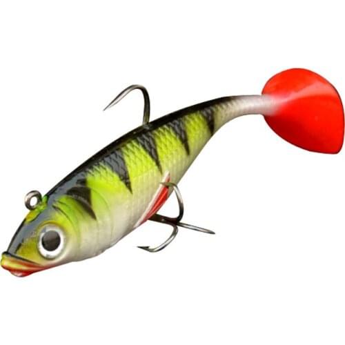 Hot Soft VIB Lure 8.5cm/11.5g 10pcs Fishing Shad Fishing Worm Lures Swimbait Bass Fishing Lure Blackfish Lure Long Tail
