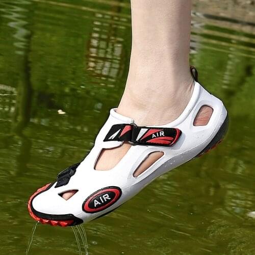 Baotou Velcro outdoor rubber sole wading shoes non-slip quick-drying summer water shoes swimming beach slippers