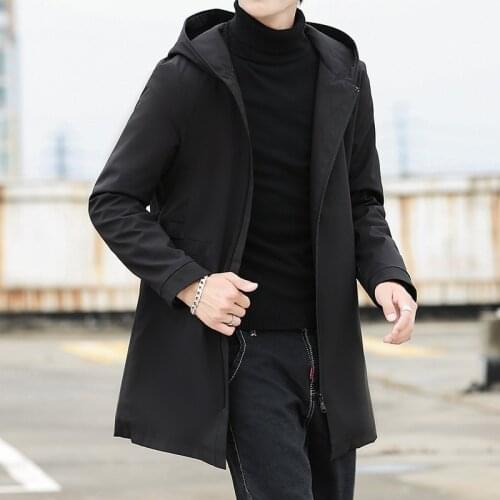 Autumn and winter jacket new men hooded long warm Jacket solid jacket largecashmere mens windbreaker Parkas cotton youth