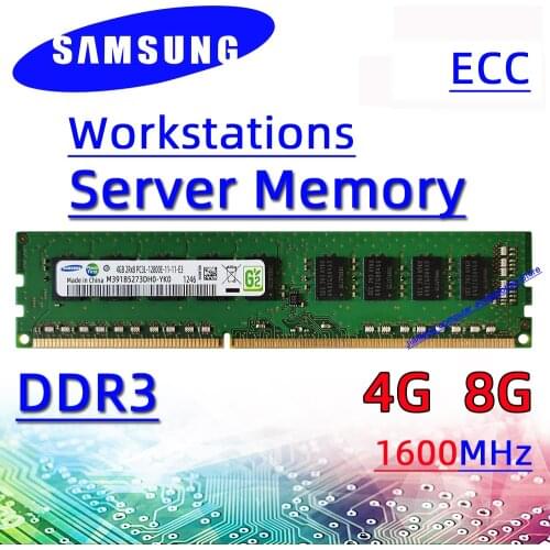 Samsung ECC ddr3 4G 8G 1333MHz 1600MHz RAM PC3 12800E Server Workstation Memory