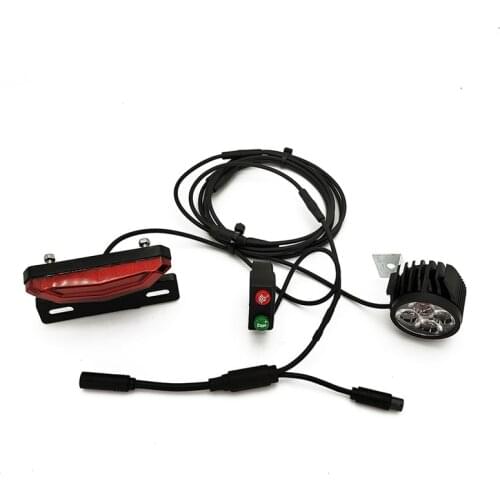 12V-60V 8W 650 Lumen LED Front Light with Rear Light with Waterproof Switch for Bafang BBS01 02 HD Bike Light