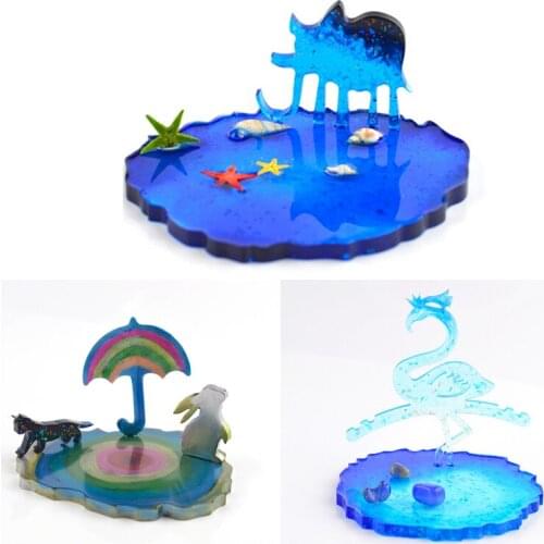 Transparent Silicone Mould Necklace Lanugo Mold Resin Decorative Craft DIY Irregular Coaster Epoxy Resin Molds