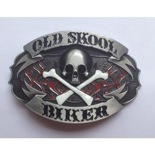 Old Skool Skull Belt Buckel JF-BY34 suitable for 4cm wideth belt with continous stock