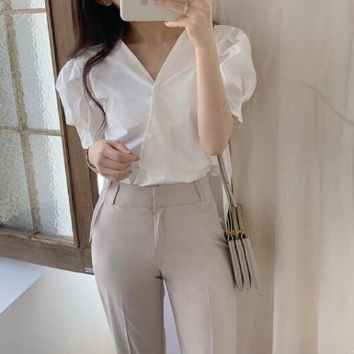S-XL New Oversize Women Blouses Summer Tops Femme Casual Womens Blouse Maxi Girls White Shirt Short Sleeve New Blusas