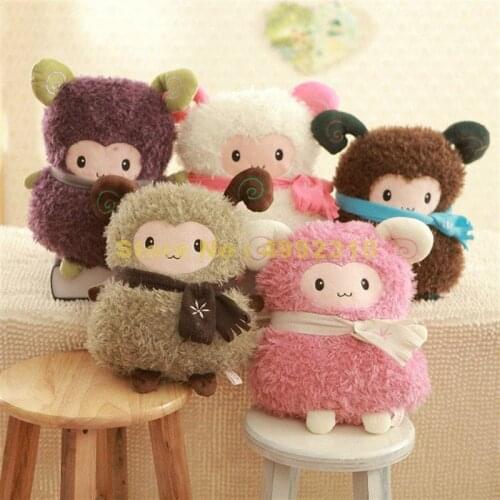 Scarf Shawl Sheep Goat Hand Planmer Pillow Cushion Plush Doll Stuffed 35cm Toy