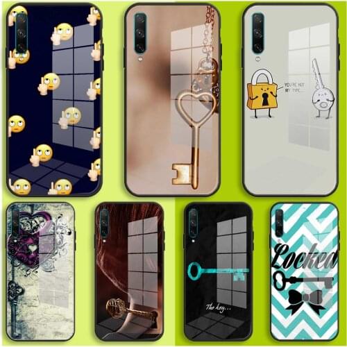 Glass Case For Honor 30 20 10 Lite Pro 10i 20i 9a 8a 8x Soft Cover Interesting keys and locks