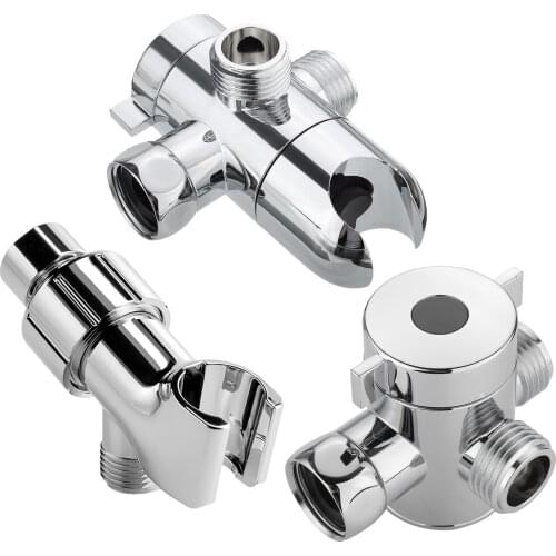 1/2 Inch T-adapter Shut-off Valve 3-way Tee Connector T-adapter For Toilet Bidet Shower Silver