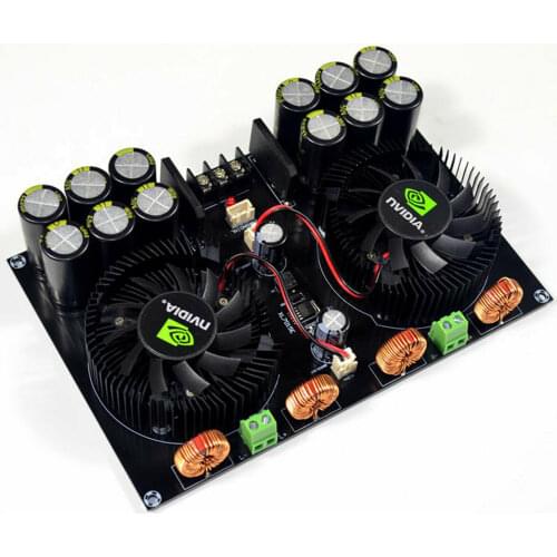 TDA8954 420W+420W Class D digital power amplifier board with fan cooling