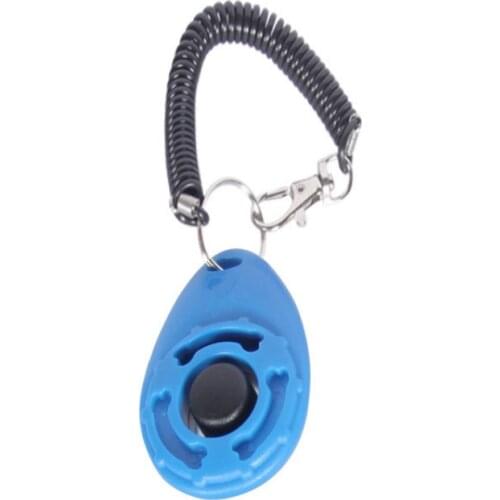 Pet Trainer Clicker Training Whistle Training Dog Click Sound Adjustable Sound Plastic Key Chain and Wrist Strap Pet Supplies