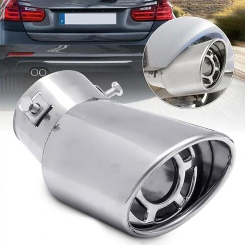 Universal Car Rear Metal Curved Exhaust Pipe Tail Muffler Tip Accessories for Auto Car Accessories