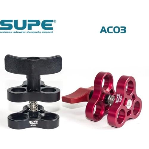 SUPE Scubalamp AC03 Butterfly Clamp for Underwater Scuba Diving Accessorries photography equipment ball head clip arm clip