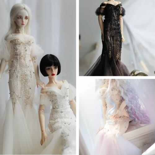 1/6 1/4 1/3 Scale BJD Clothes Translucent Vintage Mermaid Fairy Dress For BJD/SD YOSD MSD SD13 Big Girl Doll Accessories C1044