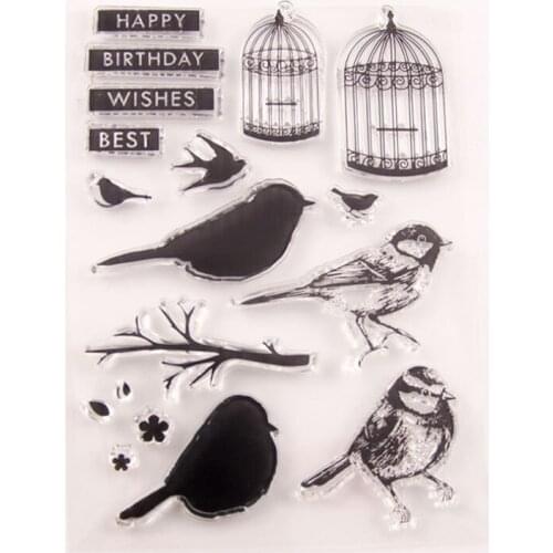 1pc Birdcage Transparent Clear Silicone Stamp Seal Cutting DIY Scrapbooking Rubber Coloring Embossing Diary Decor Reusable T1539