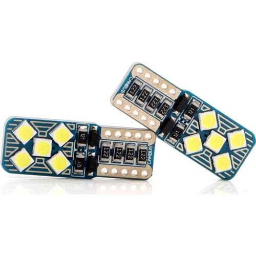10pcs Canbus W5W T10 3030 10 SMD LED NO ERROR DC 9-16V Bulbs Car Indicator License Plate Lights Clearance Light White