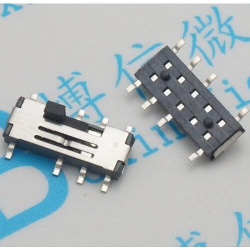 10Pcs/Lot Mss23C02 With Pits 8 Feet 3 Files 2P3T Third Gear Front Toggle Patch Toggle Switch