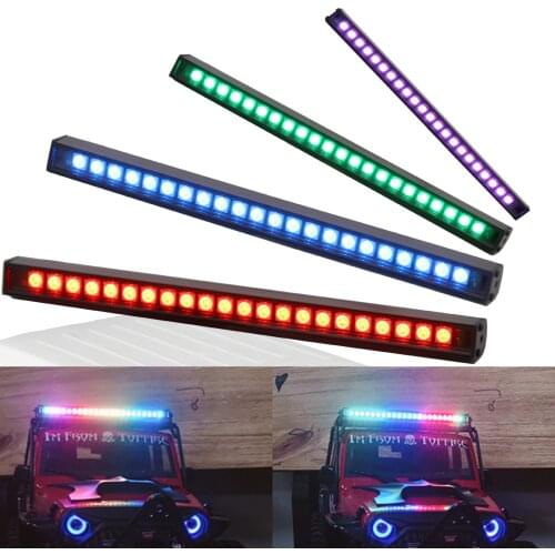 20 modes flicker RC Car Upgrade Parts LED Light Bar Bulbs Roof Lamp for 1/10 RC Crawler Traxxas TRX4 Axial SCX10 90046 D90 TF2