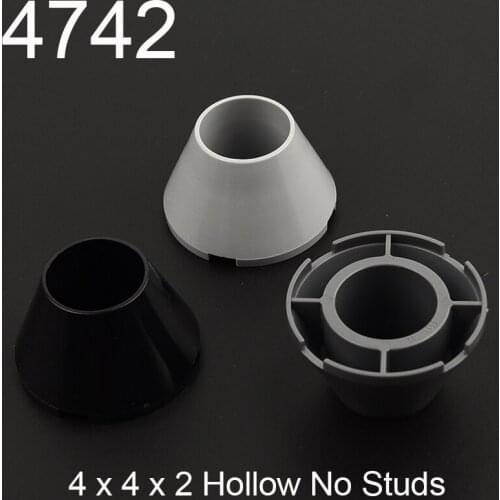 4PCS 4742 Cone 4 x 4 x 2 Hollow No Studs Building block accessories parts MOC DIY Education Build Toys Brick