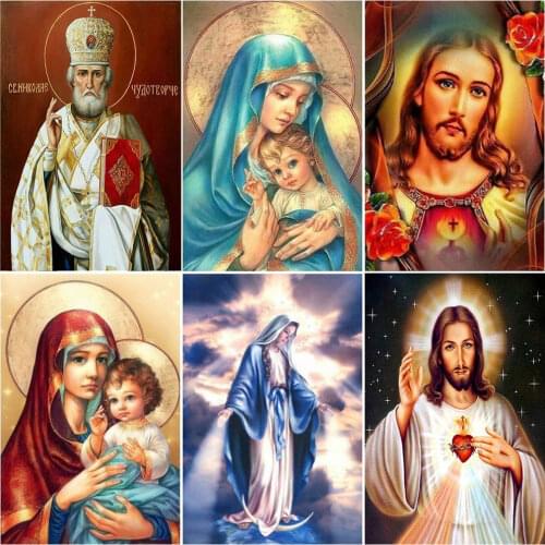 Customize 5D Full Diamond Painting True Religion Icon Portrait DIY Rhinestones Dimond Mosaic Embroidery Art Kits Home Decora