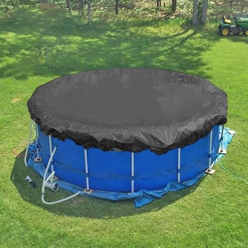 Summer Durable Pool Cover Swimming Round Pool 210D Oxford Cloth Waterproof Dust Protector For Home Indoor Outdoor 360x20cm