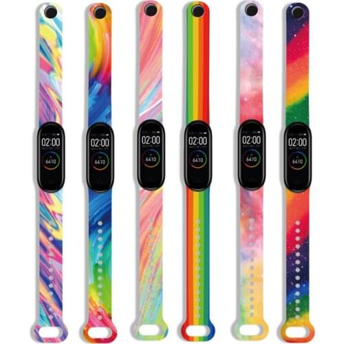 Colorful Strap For xiaomi Mi band 4 Strap miband 6 miband 5 Replacement Silicone Smartwatch Bracelet for Xiaomi mi band 4 3