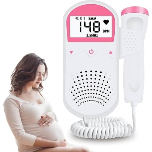 Doppler Fetal Heart Rate Monitor HomeHeart Rate Detector LCD Display No Radiation Pregnant Monitor