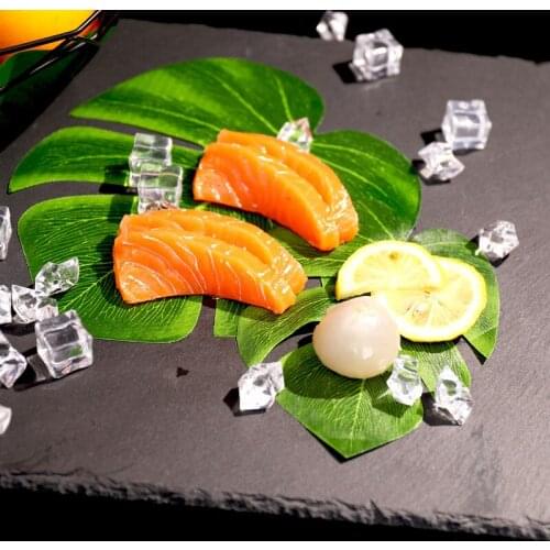 Artificial Tropical Palm Leaves Fake Plant Fruit Sushi Cake Tray For Fruit Shop Restaurant Decoration Table Decor Kitchen Plate