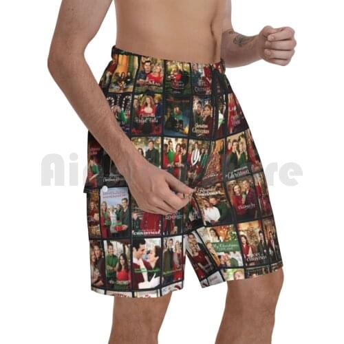 Collage Movies Beach Shorts Men Beach Pants Swimwear Collage Movies Christmas Christmas Movies Elf Channel Movies