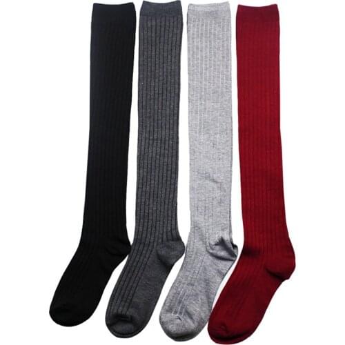 New Women Knitting Stockings Over-Knee Socks Wrap Calves Boots Warm Legs Cotton Autumn Winter Accessory