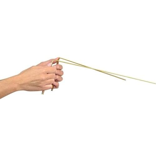 One Pair Solid Copper Dowsing Rods with Handles Beautifully Crafted Divining Rods for Seeking Treasure Water Oil Ghost Equipment