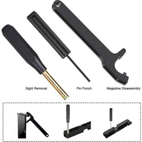 Magorui Glock Magazine Plate Disassembly Removal Tool Front Sight Tool Takedown Punch Disassembly Tool Kit Hunting Accessories